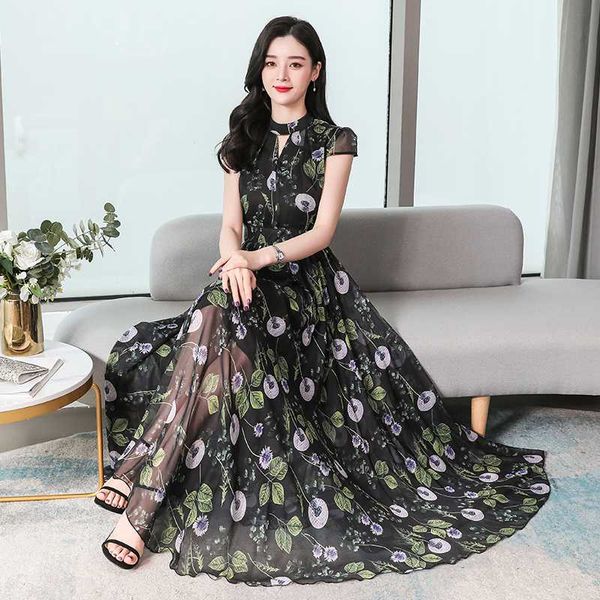 2020 new summer temperament dress for women short sleeve stand collar high waist silk print woman dress blue green black, Black;gray
2020 new summer temperament dress for women short sleeve stand collar high waist silk print woman dress blue green black, Black;gray