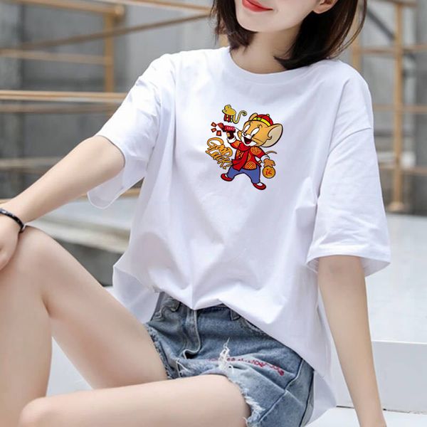 2020 fashion 100 cotton t shirt tshirt women lucky cartoon mouse print t-shirt woman plus size summer white tee shirt mujer
2020 fashion 100 cotton t shirt tshirt women lucky cartoon mouse print t-shirt woman plus size summer white tee shirt mujer