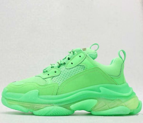 new fashion dad designer casual sneakers paris triple s hiking shoes men and women casual shoes green, Black 
new fashion dad designer casual sneakers paris triple s hiking shoes men and women casual shoes green, Black