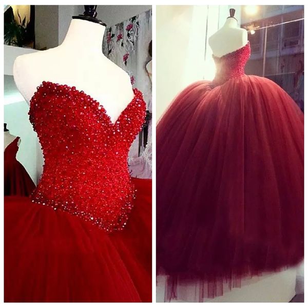 gorgeous ball gown quinceanera dresses tulle 2020 luxurious beaded crystals tulle prom vestidos de 15 anos burgundy princess sweet 16, Blue;red
gorgeous ball gown quinceanera dresses tulle 2020 luxurious beaded crystals tulle prom vestidos de 15 anos burgundy princess sweet 16, Blue;red