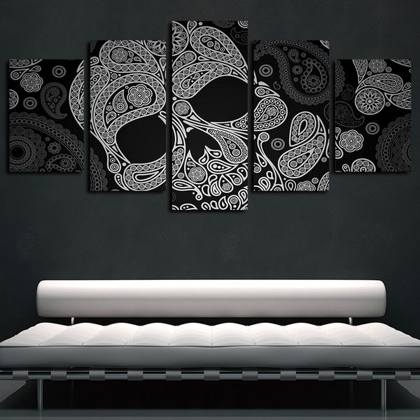 5 panels black and white skull abstract flower artworks canvas wall art abstract poster canvas print oil painting wall decor
5 panels black and white skull abstract flower artworks canvas wall art abstract poster canvas print oil painting wall decor