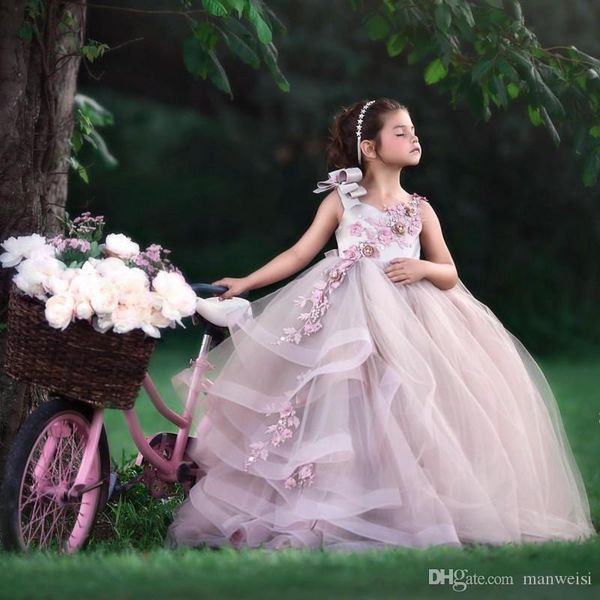 blush pink lovely flower girls dresses for weddings tiered skirts 3d floral appliqued kids formal wear backless long girls pageant dress, White;blue
blush pink lovely flower girls dresses for weddings tiered skirts 3d floral appliqued kids formal wear backless long girls pageant dress, White;blue