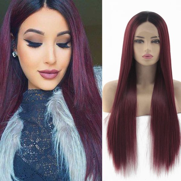 1b/burgundy wig 13*3 synthetic lace front wigs with natural hairline high temperature fiber silky straight synthetic hair wigs for women
1b/burgundy wig 13*3 synthetic lace front wigs with natural hairline high temperature fiber silky straight synthetic hair wigs for women