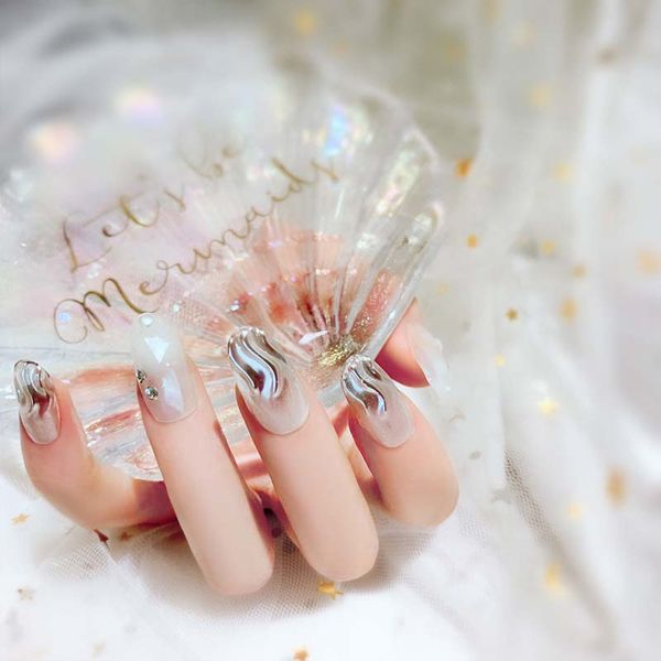 summer style exquisite charming wave 24pcs artificial art nails shiny diamante long round head full cover false nail with glue, Red;gold
summer style exquisite charming wave 24pcs artificial art nails shiny diamante long round head full cover false nail with glue, Red;gold