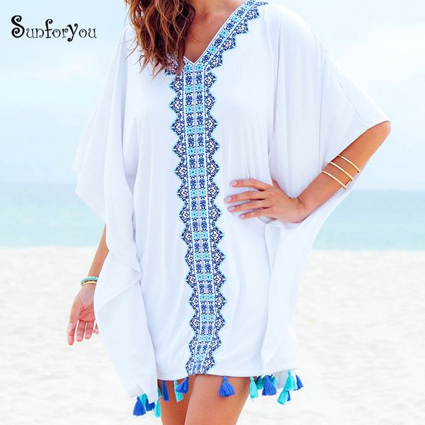 plus size beach cover up embroidery tassel swim cover up kimono playa pareos de playa mujer bathing suit ups beachwear, Blue;gray
plus size beach cover up embroidery tassel swim cover up kimono playa pareos de playa mujer bathing suit ups beachwear, Blue;gray