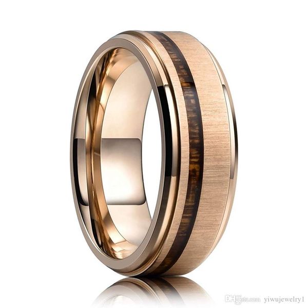 tungsten carbide rose gold plated wedding rings koa wood engagement rings comfort fit and men's fashion tungsten party jewelry size: 7, Silver
tungsten carbide rose gold plated wedding rings koa wood engagement rings comfort fit and men's fashion tungsten party jewelry size: 7, Silver