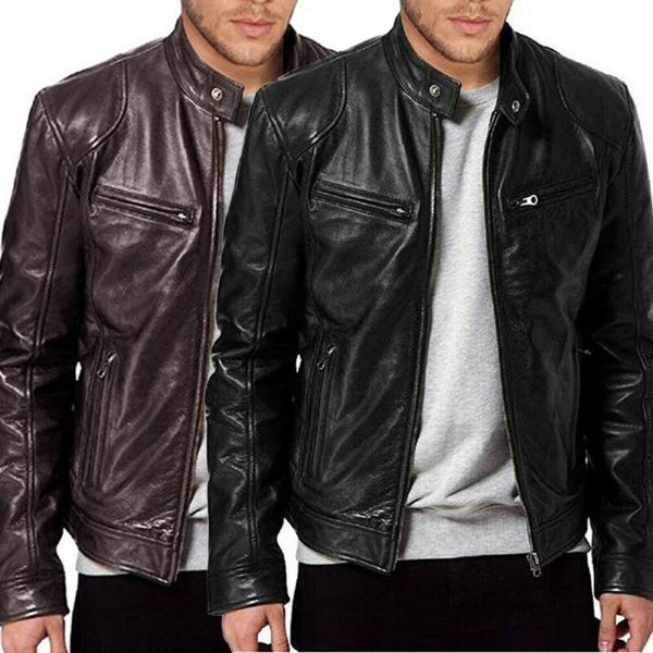 men's jackets autumn coat pu leather jacket street style cool motorcycle plus size solid zipper button warm 2021, Black;brown
men's jackets autumn coat pu leather jacket street style cool motorcycle plus size solid zipper button warm 2021, Black;brown