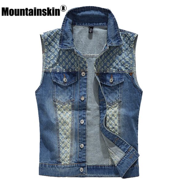 mountainskin 2018 tide men's denim vest cowboy sleeveless jean jackets men waistcoat slim fit casual male jean coat holes sa268, Black;white
mountainskin 2018 tide men's denim vest cowboy sleeveless jean jackets men waistcoat slim fit casual male jean coat holes sa268, Black;white
