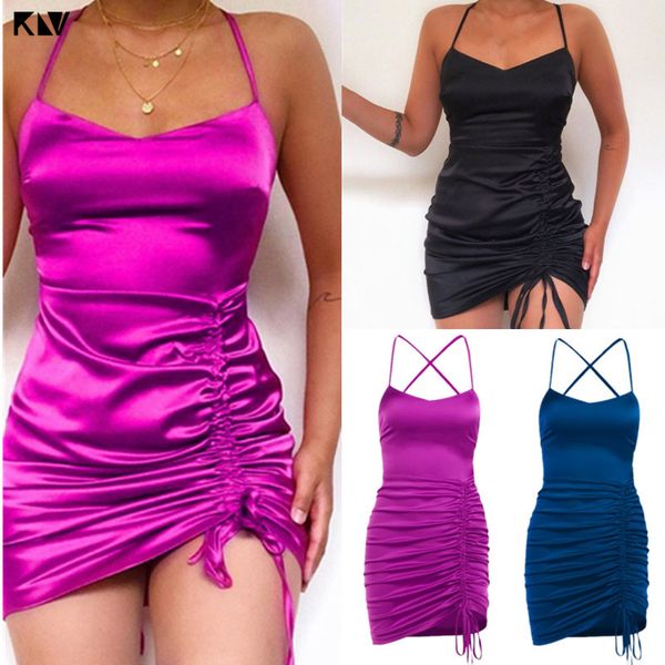 women sleeveless backless satin bodycon mini sling dress shiny solid color asymmetric ruched drawstring lace up party club, Black;gray
women sleeveless backless satin bodycon mini sling dress shiny solid color asymmetric ruched drawstring lace up party club, Black;gray