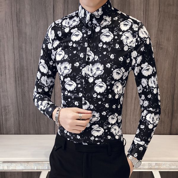 британский стиль мужчины цветочные рубашки brand new slim fit рубашки мужские осенние длинным рукавом turn воротник рубашки платья выпускног, White;black
британский стиль мужчины цветочные рубашки brand new slim fit рубашки мужские осенние длинным рукавом turn воротник рубашки платья выпускног, White;black