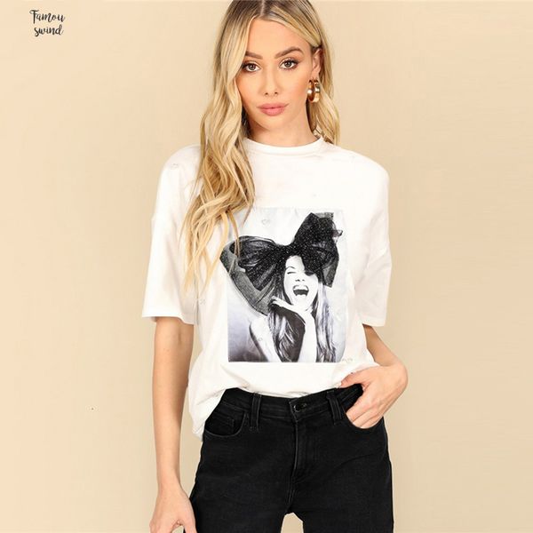white figure t shirt mesh bow embellished streetwear women 2019 summer casual fashion short sleeve tee
white figure t shirt mesh bow embellished streetwear women 2019 summer casual fashion short sleeve tee
