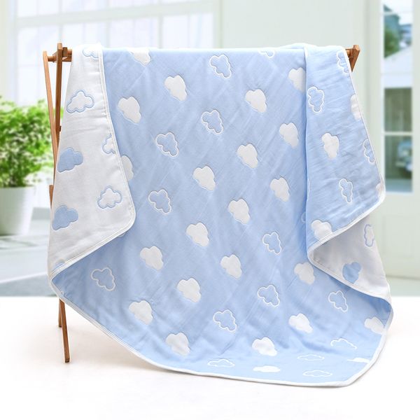 Multicolor Cartoon Baby Blanket 6 Layer Gauze Newborns Bath Towel Baby Swaddle Infant Blanket 3 Sizes Kids Swaddle Childrenquilt