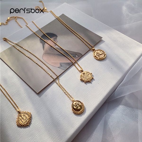 peri'sbox vintage gold color geometric disc pendant necklaces for women simple romen coin chokers chic layered necklaces 5 style, Silver
peri'sbox vintage gold color geometric disc pendant necklaces for women simple romen coin chokers chic layered necklaces 5 style, Silver