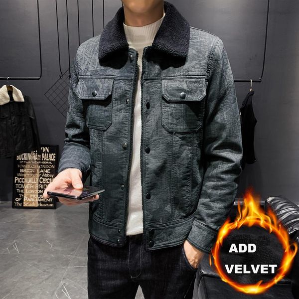 gzdeerax faux leather mens jackets luxury fur collar add velvet mens jackets and coats winter camouflage slim fit male coats 4xl, Black
gzdeerax faux leather mens jackets luxury fur collar add velvet mens jackets and coats winter camouflage slim fit male coats 4xl, Black