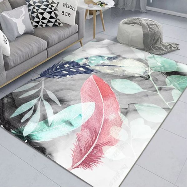 geometric nordic style large size carpets for living room bedroom floor rugs feather 3d printed kids room decoration tatami mats
geometric nordic style large size carpets for living room bedroom floor rugs feather 3d printed kids room decoration tatami mats