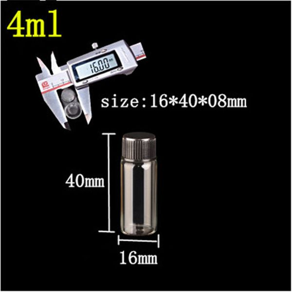 100 pcs 8 mm screw mouth 16x40 mm small glass bottles with black plastic cap diy 4 ml empty vials bottles
100 pcs 8 mm screw mouth 16x40 mm small glass bottles with black plastic cap diy 4 ml empty vials bottles