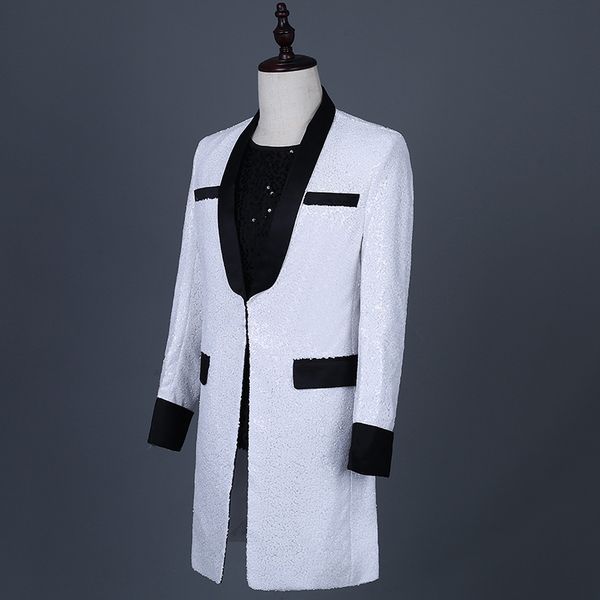 direct deal tide white sequins long blazers men's slim coat tide male singer nightclub concert costume host suit jacket overcoat, White;black
direct deal tide white sequins long blazers men's slim coat tide male singer nightclub concert costume host suit jacket overcoat, White;black