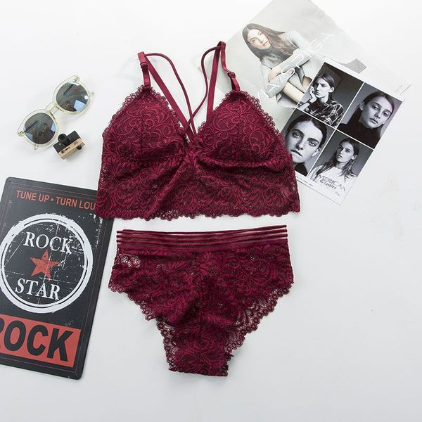 women push up lace bra set padded lace wire bras and brief set fashion women underwear lingerie intimates yrd, Red;black
women push up lace bra set padded lace wire bras and brief set fashion women underwear lingerie intimates yrd, Red;black