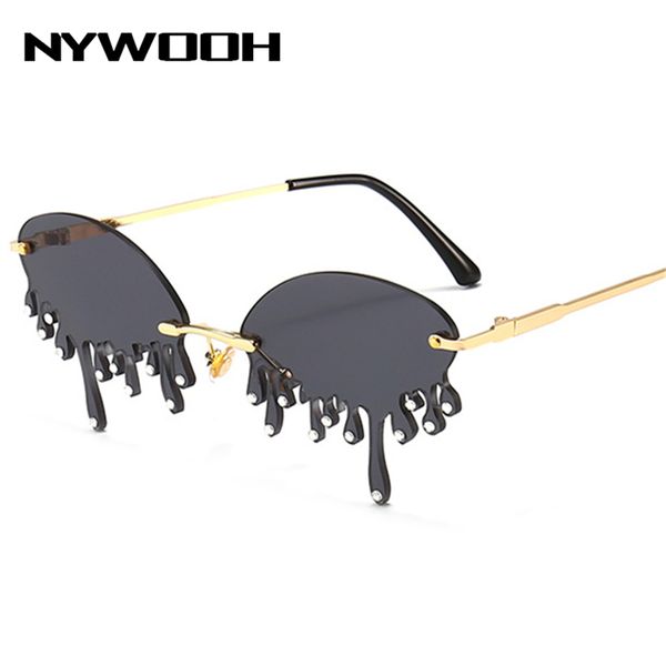 nywooh rimless sunglasses women trendy unique tears shape sun glasses funny frameless shades eyewear uv400, White;black
nywooh rimless sunglasses women trendy unique tears shape sun glasses funny frameless shades eyewear uv400, White;black