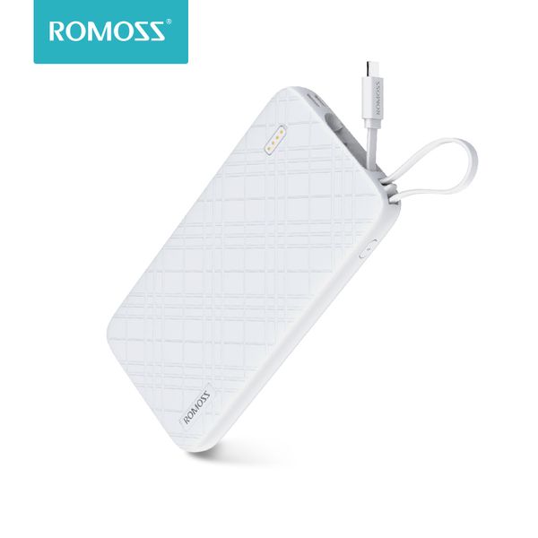 romoss qs10 10000mah power bank with built-in micro usb cable external battery pack travel size portable charger for iphone 
romoss qs10 10000mah power bank with built-in micro usb cable external battery pack travel size portable charger for iphone