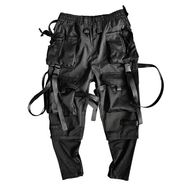 hip hop joggers pants men harajuku streetwear ribbon multi-pocket pants trousers elastic waist hiphop male dancing pant mg406, Black
hip hop joggers pants men harajuku streetwear ribbon multi-pocket pants trousers elastic waist hiphop male dancing pant mg406, Black