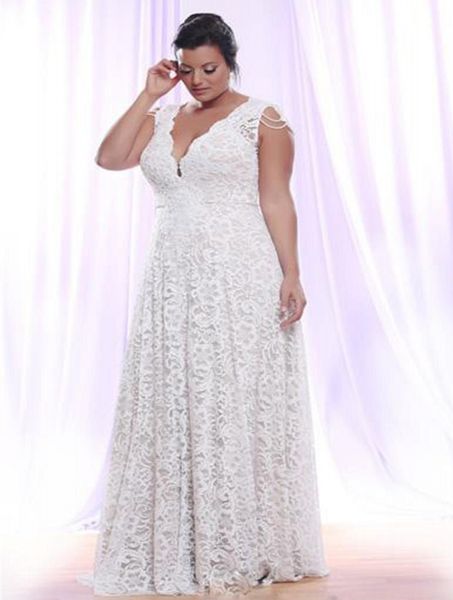 plus size illusion sheer wedding dresses beaded lace v neck a-line fluffy illusion backless bridal ball gowns custom made, White
plus size illusion sheer wedding dresses beaded lace v neck a-line fluffy illusion backless bridal ball gowns custom made, White