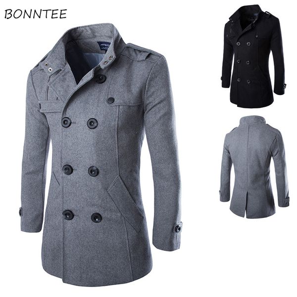 wool men winter plus size turn-down collar double breasted simple all-match blends mens 2019 korean pockets leisure outerwear, Black
wool men winter plus size turn-down collar double breasted simple all-match blends mens 2019 korean pockets leisure outerwear, Black