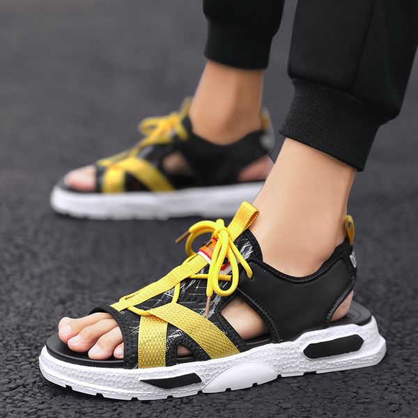 2020 men's summer new beach sandals mesh breathable and comfortable men's shoes fashion casual wild flat shoes sandals, Black
2020 men's summer new beach sandals mesh breathable and comfortable men's shoes fashion casual wild flat shoes sandals, Black