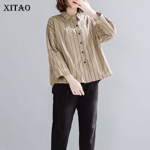 xitao irregular letter striped shirt women clothes 2020 spring new fashion turn down collar loose patchwork blouse zll5008, White
xitao irregular letter striped shirt women clothes 2020 spring new fashion turn down collar loose patchwork blouse zll5008, White