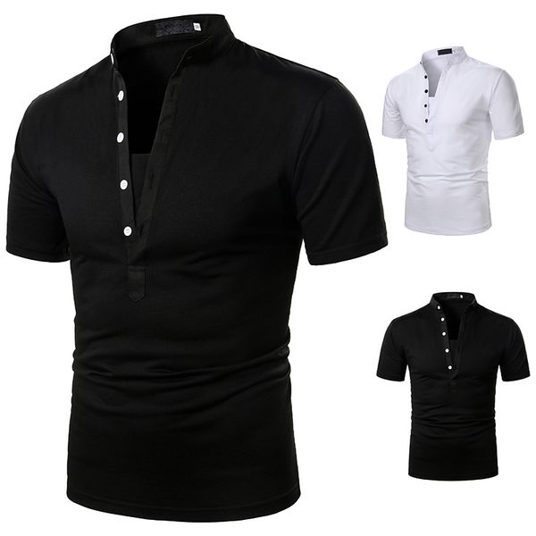 men short sleeve t-shirt pure color summer new casual men tees v-neck tees fashion short sleeve t-shirts, White;black
men short sleeve t-shirt pure color summer new casual men tees v-neck tees fashion short sleeve t-shirts, White;black