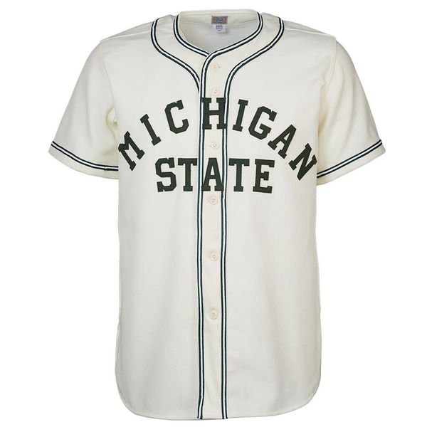 Michigan State 1940 Home Jersey 100% Stitched Embroidery Logos Vintage Baseball Jerseys Custom Any Name Any Number Free Shipping
Michigan State 1940 Home Jersey 100% Stitched Embroidery Logos Vintage Baseball Jerseys Custom Any Name Any Number Free Shipping