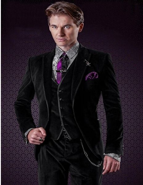 classic peak lapel wedding tuxedos slim fit suits for men groomsmen suit three pieces prom formal suits (jacket+pants+vest+tie) 685, Black;gray
classic peak lapel wedding tuxedos slim fit suits for men groomsmen suit three pieces prom formal suits (jacket+pants+vest+tie) 685, Black;gray