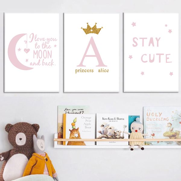 pink princess wall canvas painting custom name babi nordic poster painting cartoon poster kids room nursery girl wall pictures
pink princess wall canvas painting custom name babi nordic poster painting cartoon poster kids room nursery girl wall pictures