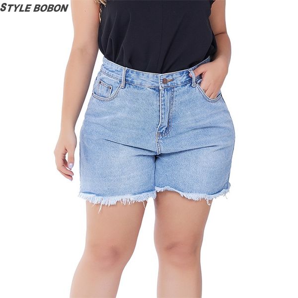 stylebobon women jeans shorts classic summer trousers high waist burr denim vintage short pant plus size casual for femme, Blue
stylebobon women jeans shorts classic summer trousers high waist burr denim vintage short pant plus size casual for femme, Blue