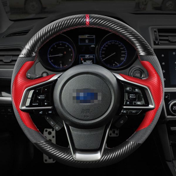for subaru xv brz wrx forester legacy outback impreza carbon fiber black red leather hand sewing car steering wheel cover
for subaru xv brz wrx forester legacy outback impreza carbon fiber black red leather hand sewing car steering wheel cover