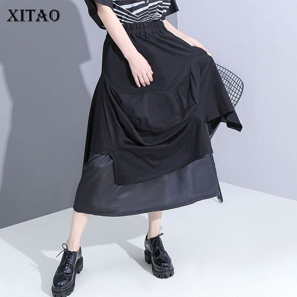 xitao irregular patchwork pleated skirt women clothes 2020 summer new fashion loose elastic waist match all skirt zp1162, Black
xitao irregular patchwork pleated skirt women clothes 2020 summer new fashion loose elastic waist match all skirt zp1162, Black