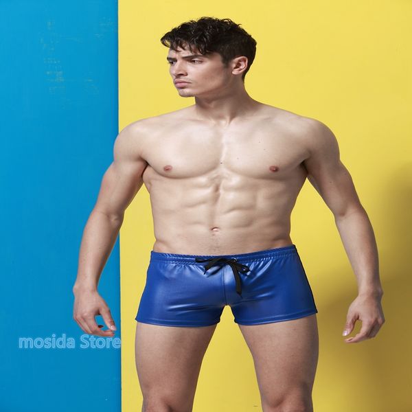 2020 new lace-up men's swimming trunks imitation patent leather swimsuit boxer sports shorts men's underwear 
2020 new lace-up men's swimming trunks imitation patent leather swimsuit boxer sports shorts men's underwear