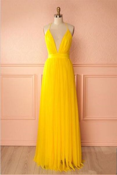 deep low cut v neck long yellow maxi dresses floor length simple prom dresses with criss-cross back pageant gowns custom made, Black
deep low cut v neck long yellow maxi dresses floor length simple prom dresses with criss-cross back pageant gowns custom made, Black