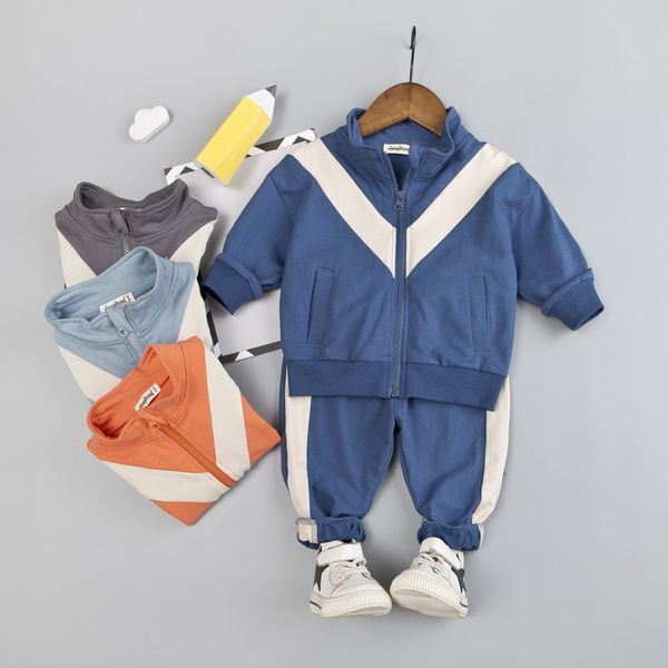 2020 spring new cardigan children pullover color matching fashion children's suit solid color long sleeve trousers two-piece, White
2020 spring new cardigan children pullover color matching fashion children's suit solid color long sleeve trousers two-piece, White
