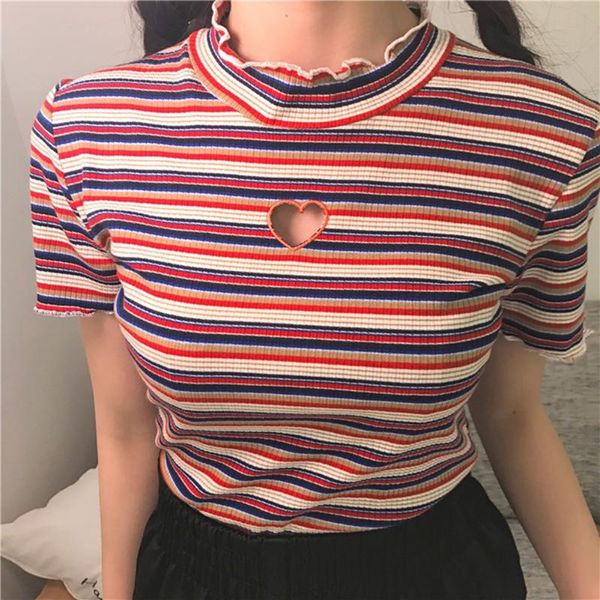 women's t-shirt summer women t shirt colorful stripe female casual trendy tee tshirt plus size camiseta feminina, White
women's t-shirt summer women t shirt colorful stripe female casual trendy tee tshirt plus size camiseta feminina, White