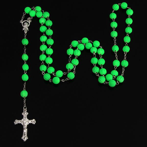 24 pieces/catholic new high-quality handmade plastic rosary necklace with cross bead long chain jewelry, Silver
24 pieces/catholic new high-quality handmade plastic rosary necklace with cross bead long chain jewelry, Silver