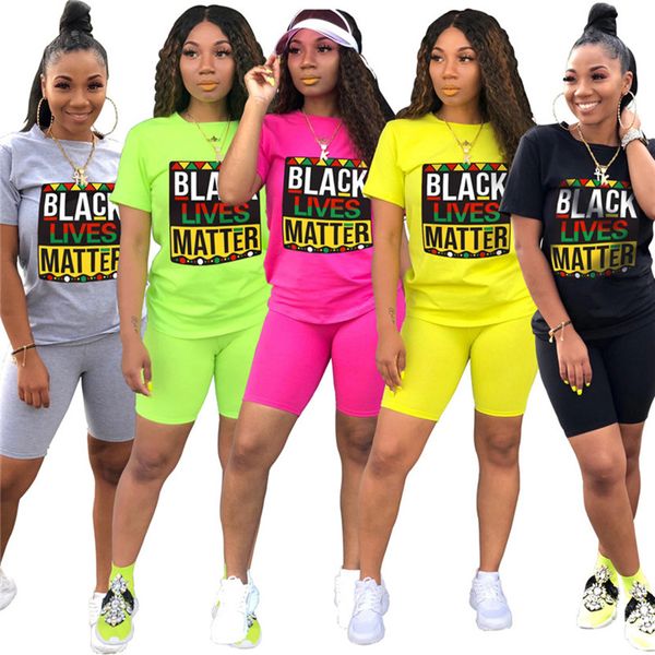 black lives matter plus size 2xl summer women short sleeve two piece set letter outfits t-shirt+shorts casual sportswear jogger suit 3326, Black;gray
black lives matter plus size 2xl summer women short sleeve two piece set letter outfits t-shirt+shorts casual sportswear jogger suit 3326, Black;gray