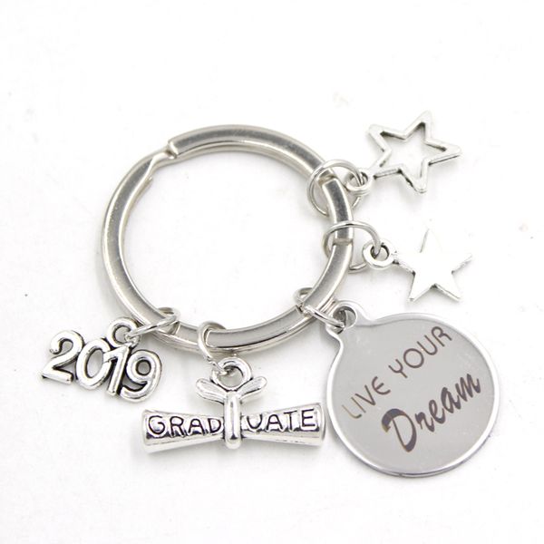 new arrival stainless steel jewelry dream 2019 graduation keychain keyring gifts for college graduators live your dream charms, Slivery;golden
new arrival stainless steel jewelry dream 2019 graduation keychain keyring gifts for college graduators live your dream charms, Slivery;golden