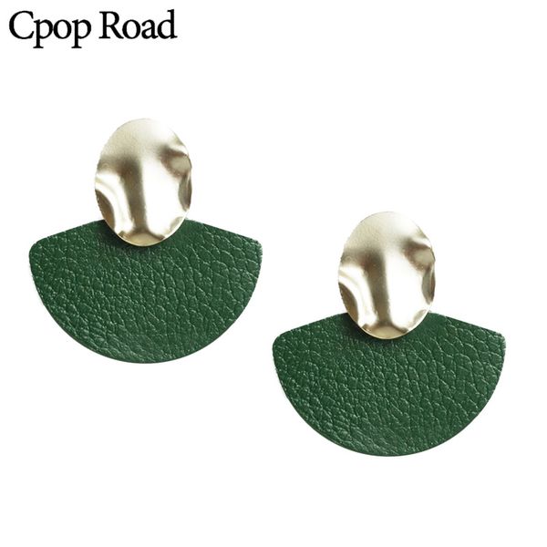 cpop sector green genuine leather earrings for women metal simple fashion statement female dangle earrings leather jewelry accessories gifts, Silver
cpop sector green genuine leather earrings for women metal simple fashion statement female dangle earrings leather jewelry accessories gifts, Silver