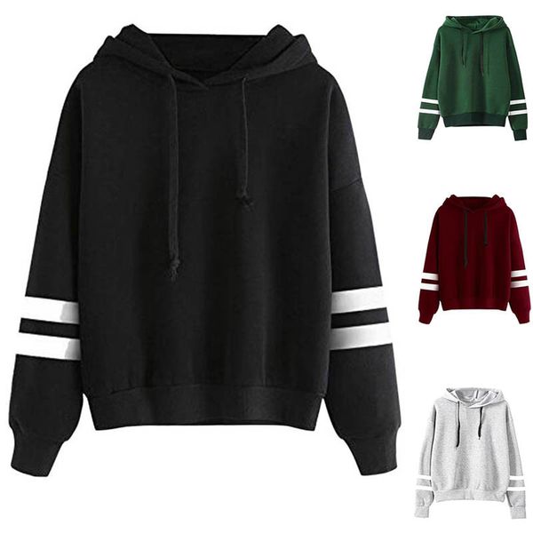 fashion autumn winter women sweatshirt with hat drawstring long sleeve striped splicing hoodies ladies girls pullover ty66, Black
fashion autumn winter women sweatshirt with hat drawstring long sleeve striped splicing hoodies ladies girls pullover ty66, Black