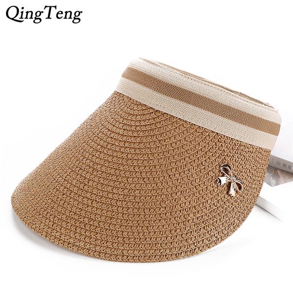 women summer visor sun hat outdoor casualbeach cap bow empty brand straw hats cool chapeau femme, Blue;gray
women summer visor sun hat outdoor casualbeach cap bow empty brand straw hats cool chapeau femme, Blue;gray