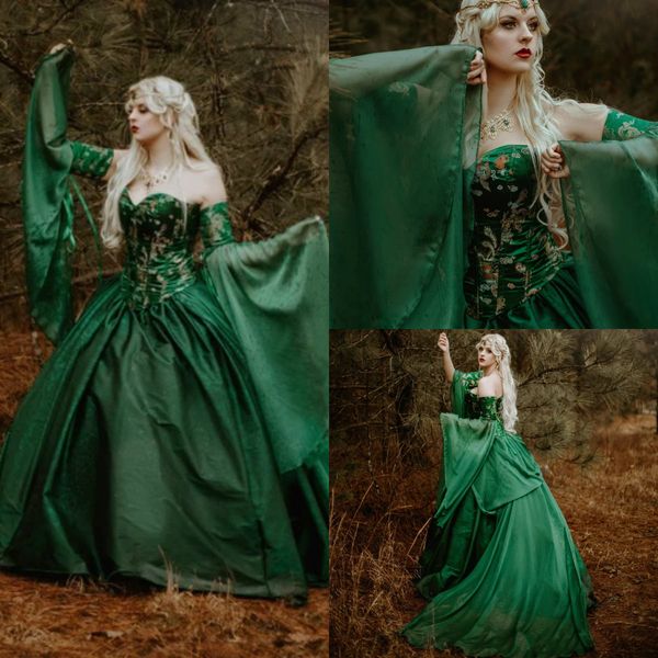 gothic wedding dresses sweetheart long sleeves lace appliques chiffon bridal gowns 2020 custom made sweep train a-line wedding dress, White
gothic wedding dresses sweetheart long sleeves lace appliques chiffon bridal gowns 2020 custom made sweep train a-line wedding dress, White