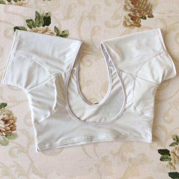 women girl short sleeve underwear vest with underarm armpit sweat absorbing pads sports running washable shields guards crop top, White
women girl short sleeve underwear vest with underarm armpit sweat absorbing pads sports running washable shields guards crop top, White