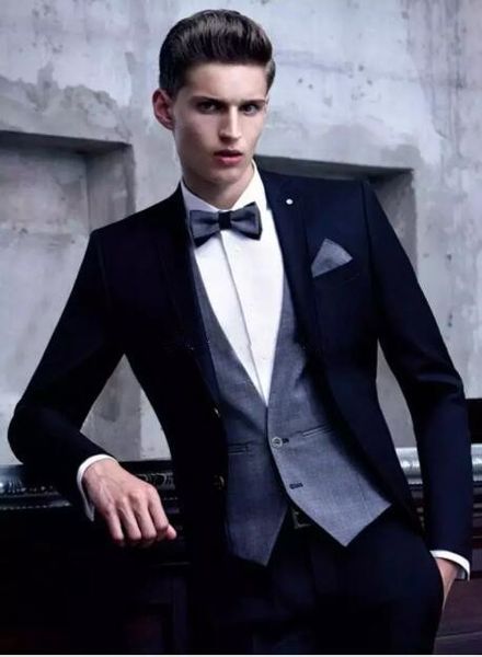 new brand new two buttons navy blue wedding groom tuxedos notch lapel groomsmen men suits prom blazer (jacket+pants+vest+tie) 028, Black;gray
new brand new two buttons navy blue wedding groom tuxedos notch lapel groomsmen men suits prom blazer (jacket+pants+vest+tie) 028, Black;gray