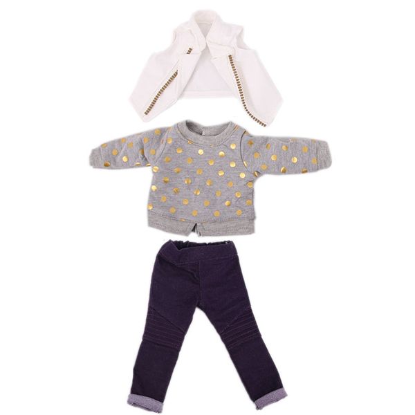 luckdoll casual three-piece suit fit 18inch american 43cm baby doll clothes accessories,girls toys,generation,christmas gift
luckdoll casual three-piece suit fit 18inch american 43cm baby doll clothes accessories,girls toys,generation,christmas gift
